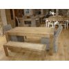 1.8m Reclaimed Elm Chunky Style Dining Table with 2 Donna Chairs & 2 Backless Benches - 4